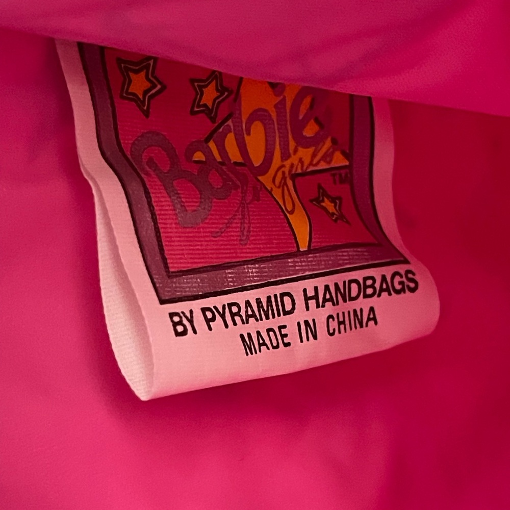 Barbie Pyramid Messenger Bag Mattel VINTAGE Circa 1991 Pink Vinyl Purse - Picture 13 of 16